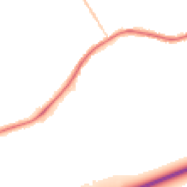 Night-time road noise heatmap for WA3 1AG
