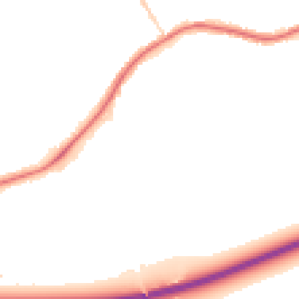 Night-time road noise heatmap for WA3 1AH