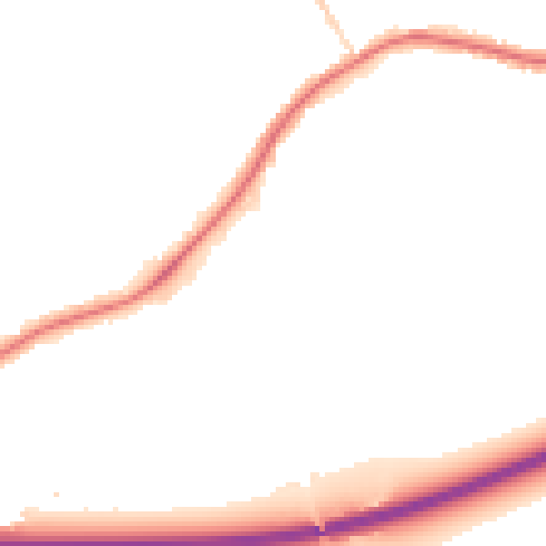 Night-time road noise heatmap for WA3 1AQ