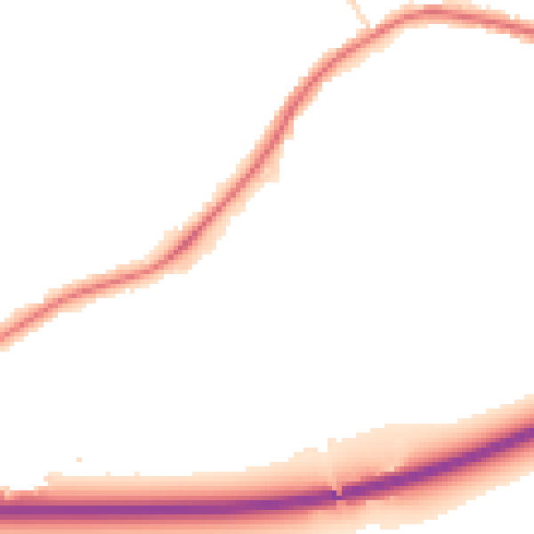 Night-time road noise heatmap for WA3 1AS