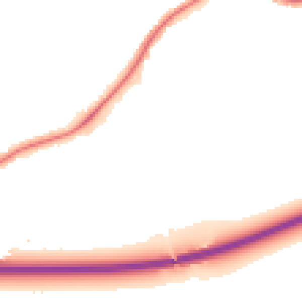 Night-time road noise heatmap for WA3 1AT