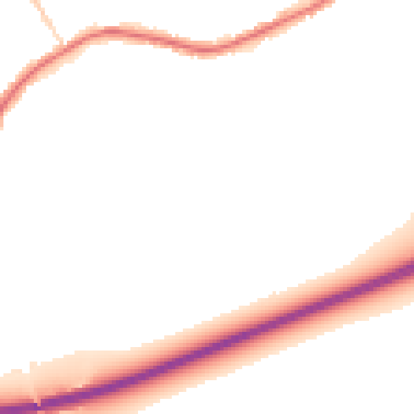 Night-time road noise heatmap for WA3 1AU