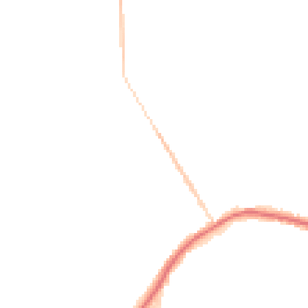 Night-time road noise heatmap for WA3 1AY
