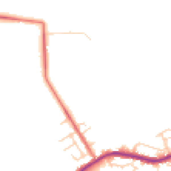 Daytime road noise heatmap for WA3 1BA