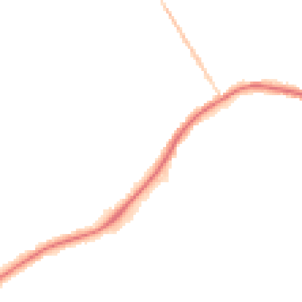 Night-time road noise heatmap for WA3 1BE