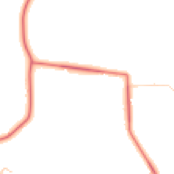 Daytime road noise heatmap for WA3 1BN