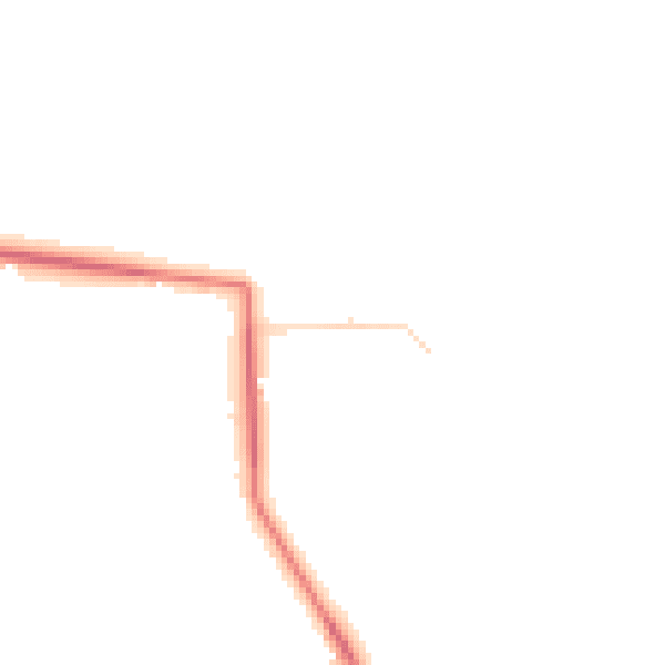 Daytime road noise heatmap for WA3 1BQ