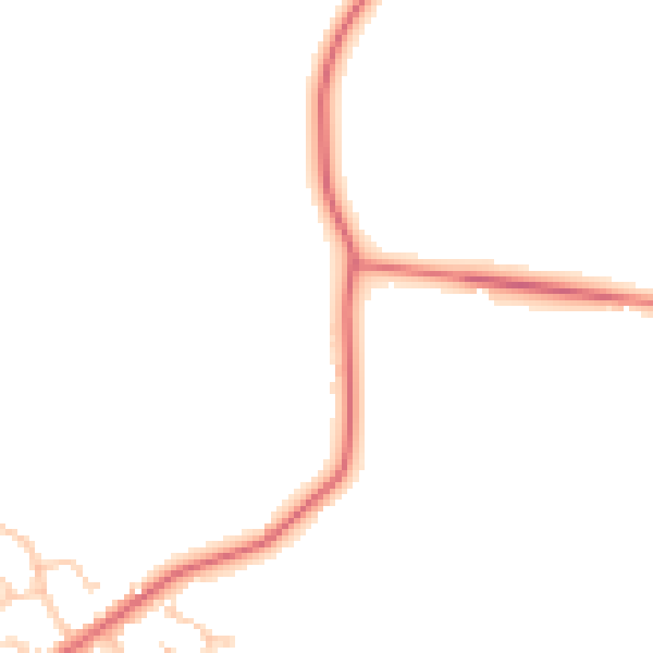 Daytime road noise heatmap for WA3 1BT
