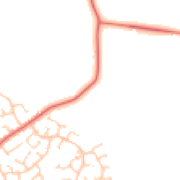 Daytime road noise heatmap for WA3 1BU