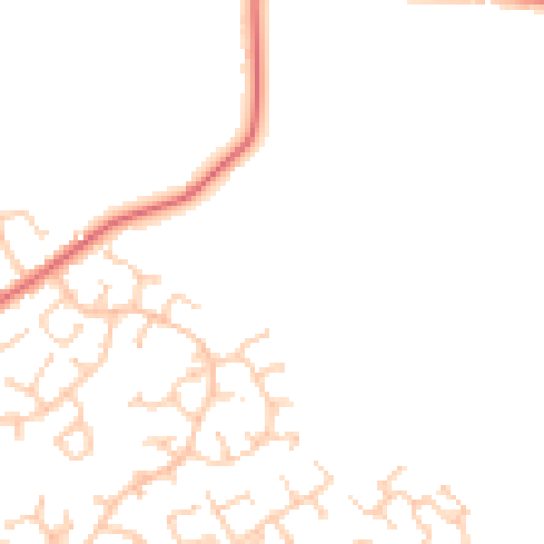 Daytime road noise heatmap for WA3 1BY
