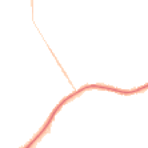 Night-time road noise heatmap for WA3 1DL