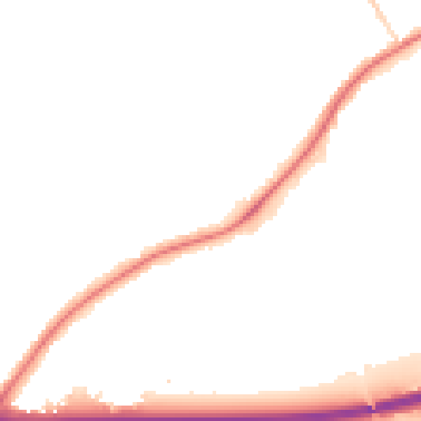 Night-time road noise heatmap for WA3 1DP