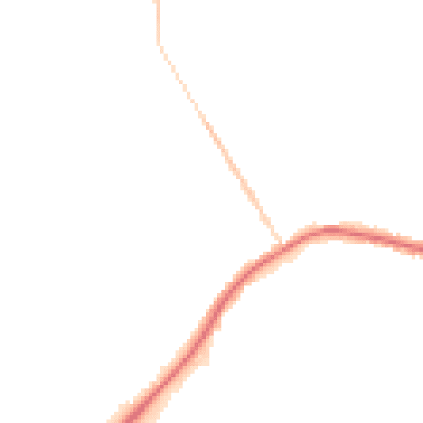 Night-time road noise heatmap for WA3 1DZ