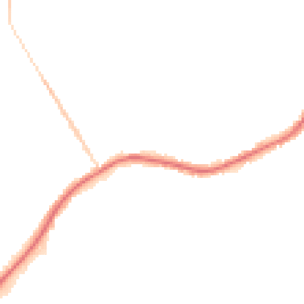 Night-time road noise heatmap for WA3 1ED