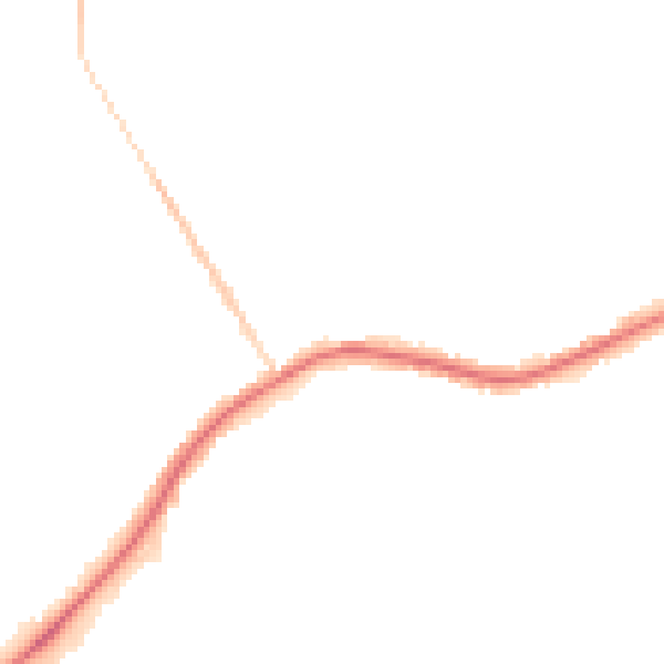 Night-time road noise heatmap for WA3 1EF