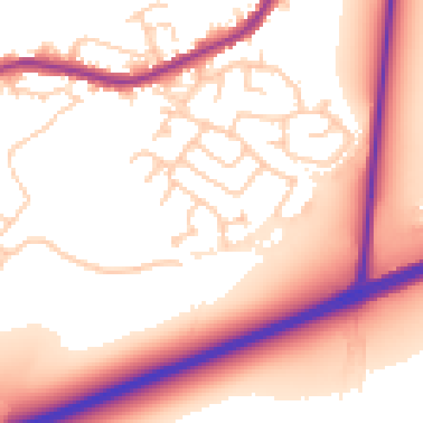 Daytime road noise heatmap for WA3 1ET