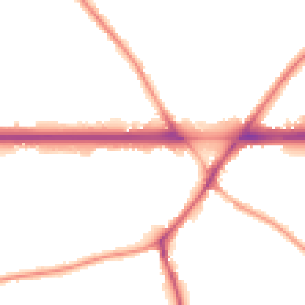 Night-time road noise heatmap for WA3 1FT