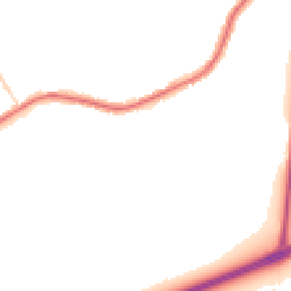 Night-time road noise heatmap for WA3 1FZ