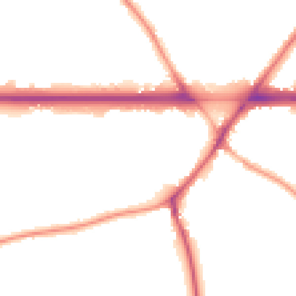 Night-time road noise heatmap for WA3 1HL