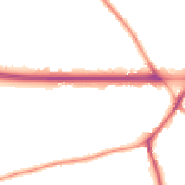 Night-time road noise heatmap for WA3 1HP