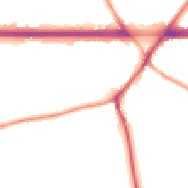Night-time road noise heatmap for WA3 1JB