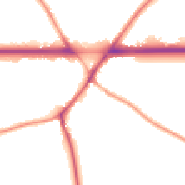 Night-time road noise heatmap for WA3 1LL