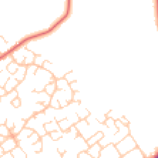 Daytime road noise heatmap for WA3 2TE