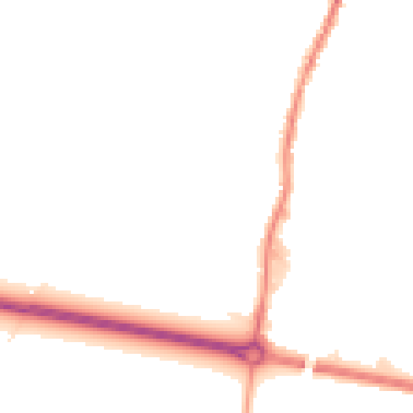Night-time road noise heatmap for WA3 3PF