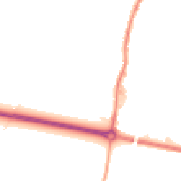 Night-time road noise heatmap for WA3 3PL