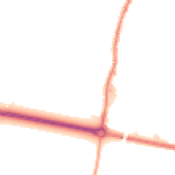 Night-time road noise heatmap for WA3 3PQ