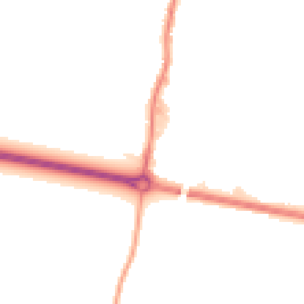 Night-time road noise heatmap for WA3 3PX