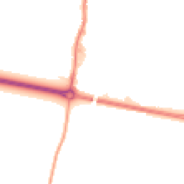 Night-time road noise heatmap for WA3 3WN