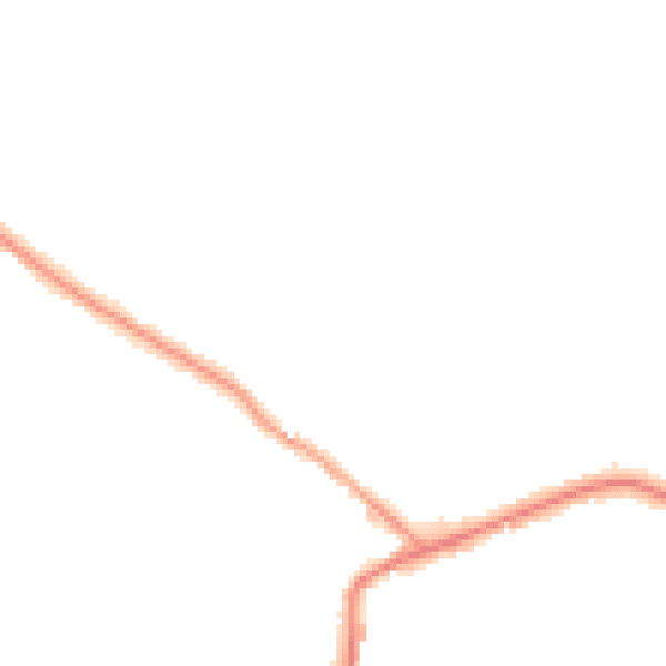 Night-time road noise heatmap for WA3 4BN