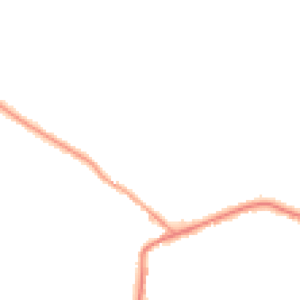 Night-time road noise heatmap for WA3 4BW