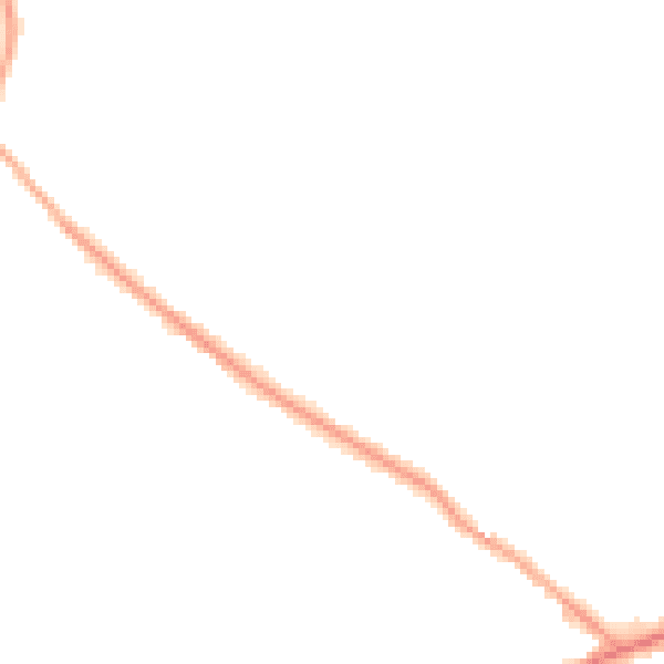 Night-time road noise heatmap for WA3 4DE