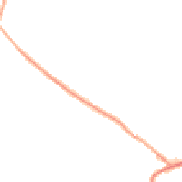 Night-time road noise heatmap for WA3 4DF