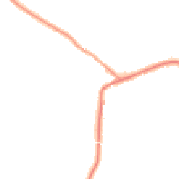 Night-time road noise heatmap for WA3 4EE