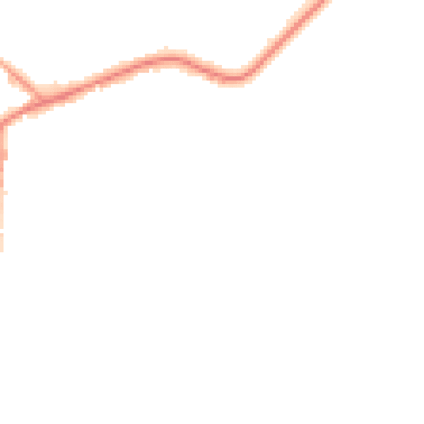 Night-time road noise heatmap for WA3 5DT