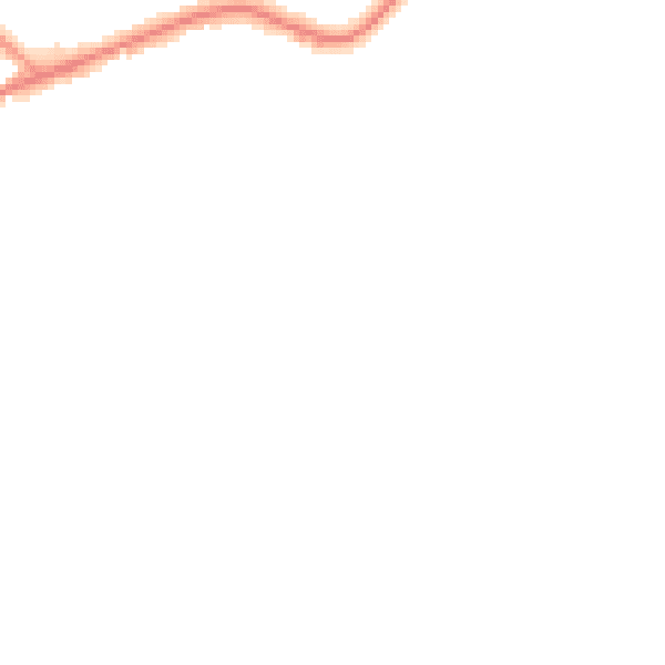 Night-time road noise heatmap for WA3 5DY