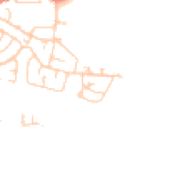 Daytime road noise heatmap for WA3 5EQ