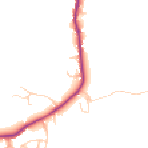 Daytime road noise heatmap for WA3 5LT
