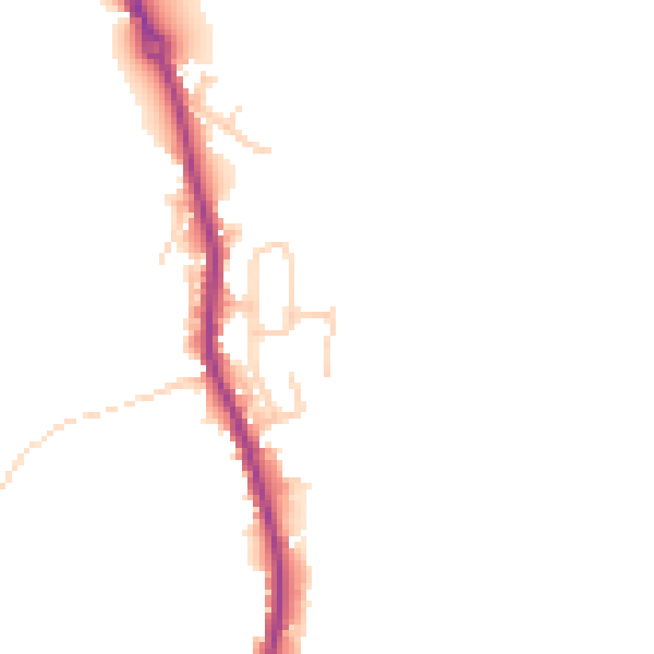 Daytime road noise heatmap for WA3 5LX