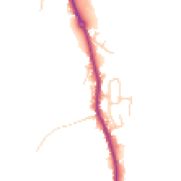 Daytime road noise heatmap for WA3 5LY