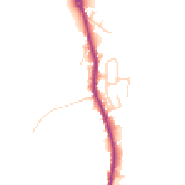 Daytime road noise heatmap for WA3 5LZ