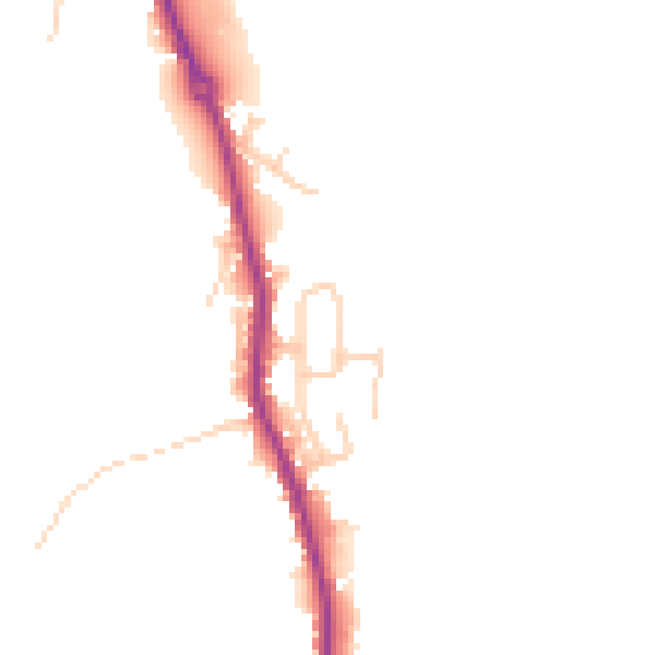 Daytime road noise heatmap for WA3 5NF