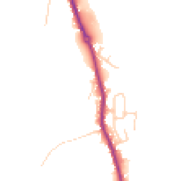 Daytime road noise heatmap for WA3 5NL
