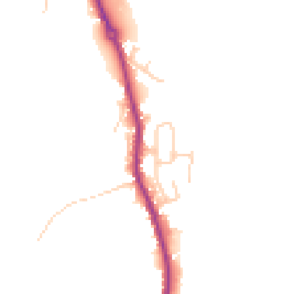 Daytime road noise heatmap for WA3 5NQ