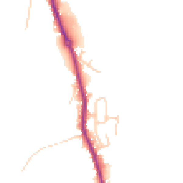 Daytime road noise heatmap for WA3 5NU
