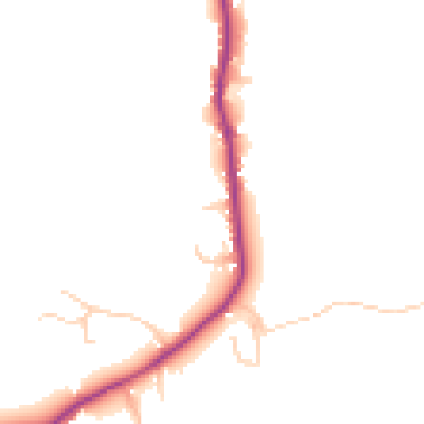 Daytime road noise heatmap for WA3 5PD