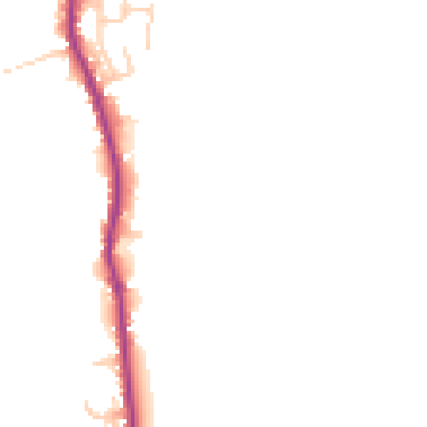Daytime road noise heatmap for WA3 5PX